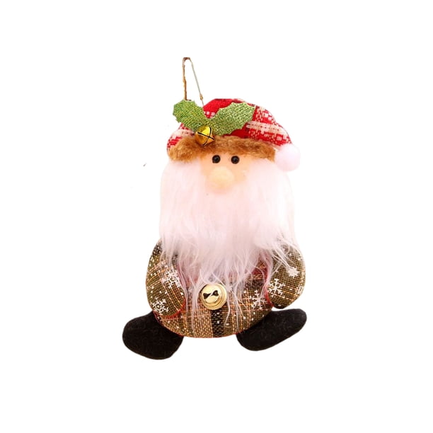 Inteprter Adorno para árbol de Navidad, decoración de moda DIY, muñeca colgante, recuerdo de fiesta de año nuevo, accesorios de diseño, accesorio Kits de decoración para fiestas Papá Noel Inteprter HA069736-01