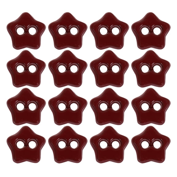 CIMAXIC Durable Red Aluminum Star Buttons for Art Craft Projects 50Pcs