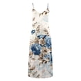 thumbnail image 5 of Puntoco Vestidos Mujer Moda Elegante Verano Casual Sólido V-Cuello Camis Vestido Largo Sin Mangas, 5 of 5