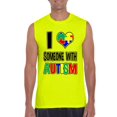 thumbnail image 1 of Mens I Love Someone With Autism Ultra Cotton Sleeveless T-Shirt, 1 of 5