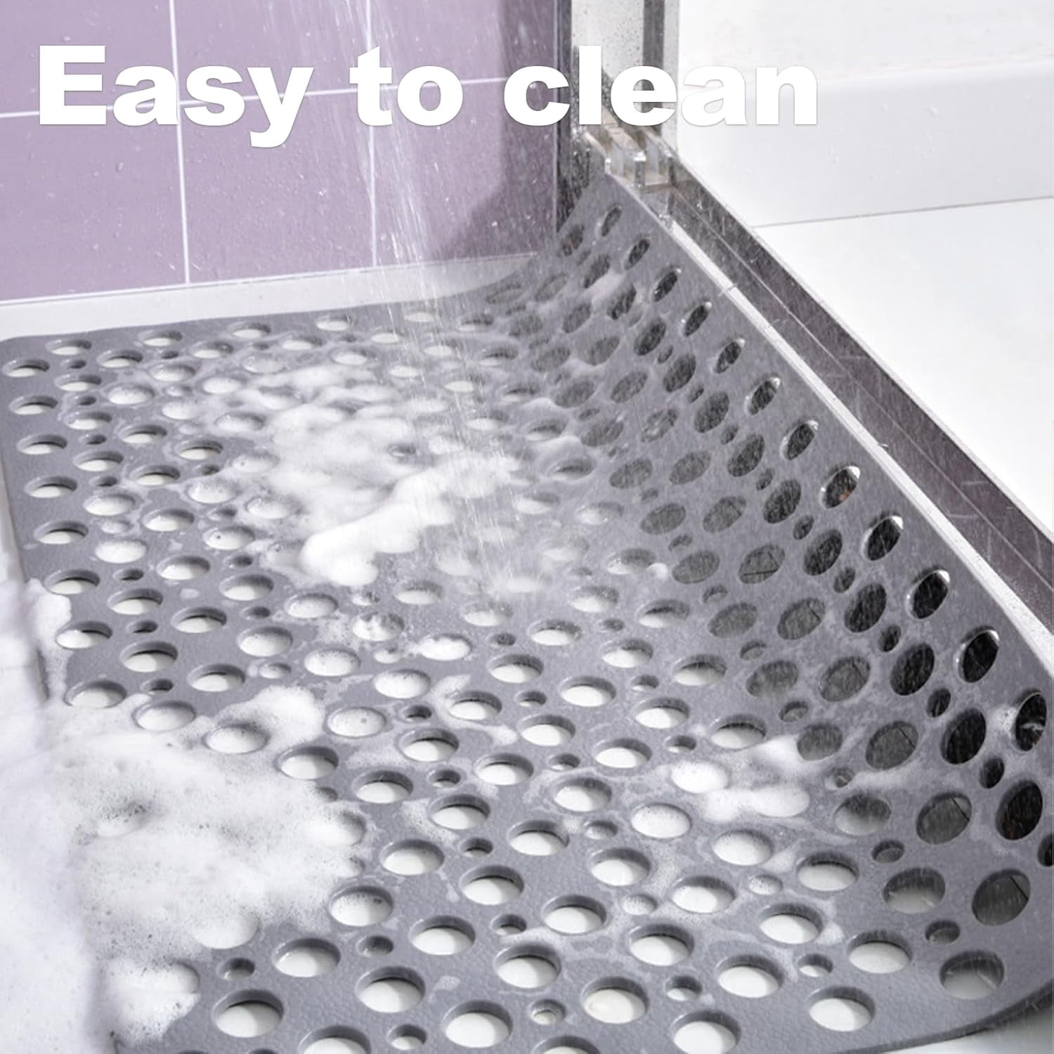Casa and Beyond Shower Mat, Shower Mat with Suction Cup, Washable Non-Slip Bathtub Mats, Easy to Clean for Bathroom