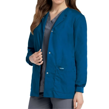 

Landau Women s Snap Front Warm-up Scrub Jacket