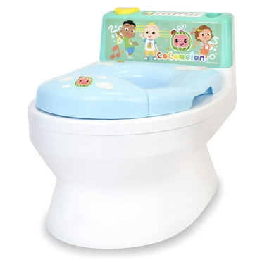 CoComelon Musical Transition Potty Trainer - Splash Guard, Storage, Unisex Children 12  Months