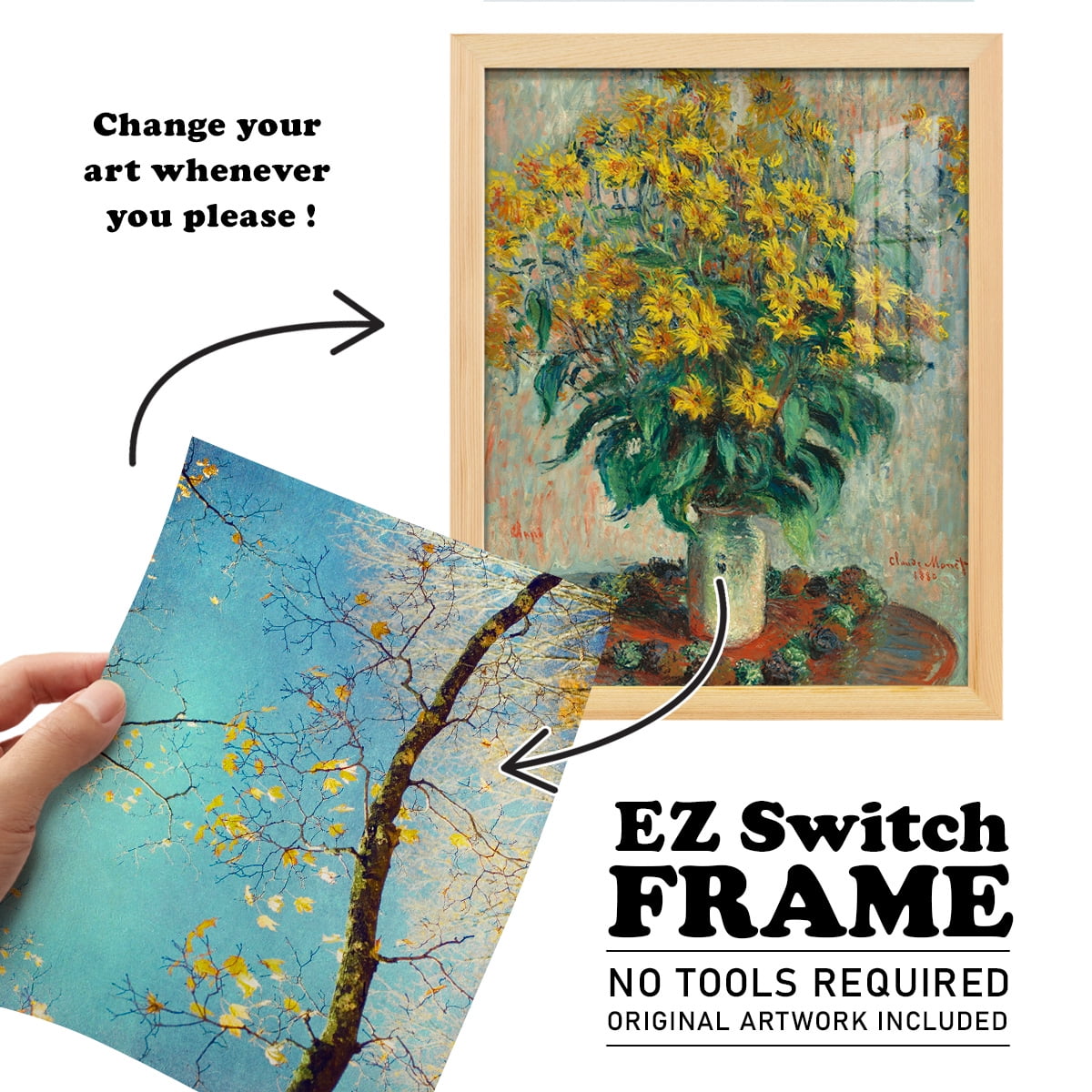 Autumn Tapestry III -Framed Print w/glass-Natural Wood