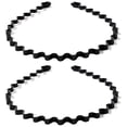 thumbnail image 1 of Banda para el cabello de metal para hombres y mujeres, bandas para el cabello onduladas unisex para hombres, aro para el cabello de moda para niños, diadema con peine, diadema en espiral neg, 1 of 5
