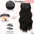 thumbnail image 2 of Extensiones de pelo sintético con clip KookaStyle, largas y onduladas, 20 cm, 2 of 9