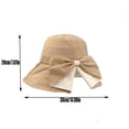 thumbnail image 4 of Women Foldable Bowknot Wide Brim Sun Hat, 360° UV Protection Breathable Cap, Lightweight Travel Beach Summer Headwear (Khaki), 4 of 7