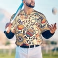 thumbnail image 4 of Fotbe Floral With Birds And Fantasy Flowers Baseball Jersey Shirt for Men and Women, Casual Short Sleeves Button Down T-Shirt-X-Large, 4 of 9