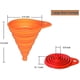 thumbnail image 2 of Embudo plegable de silicona, Juego de 4, pequeños y grandes, utensilios de cocina, embudo plegable para botella de agua, transferencia de líquidos, grado alimenticio, 2 of 5