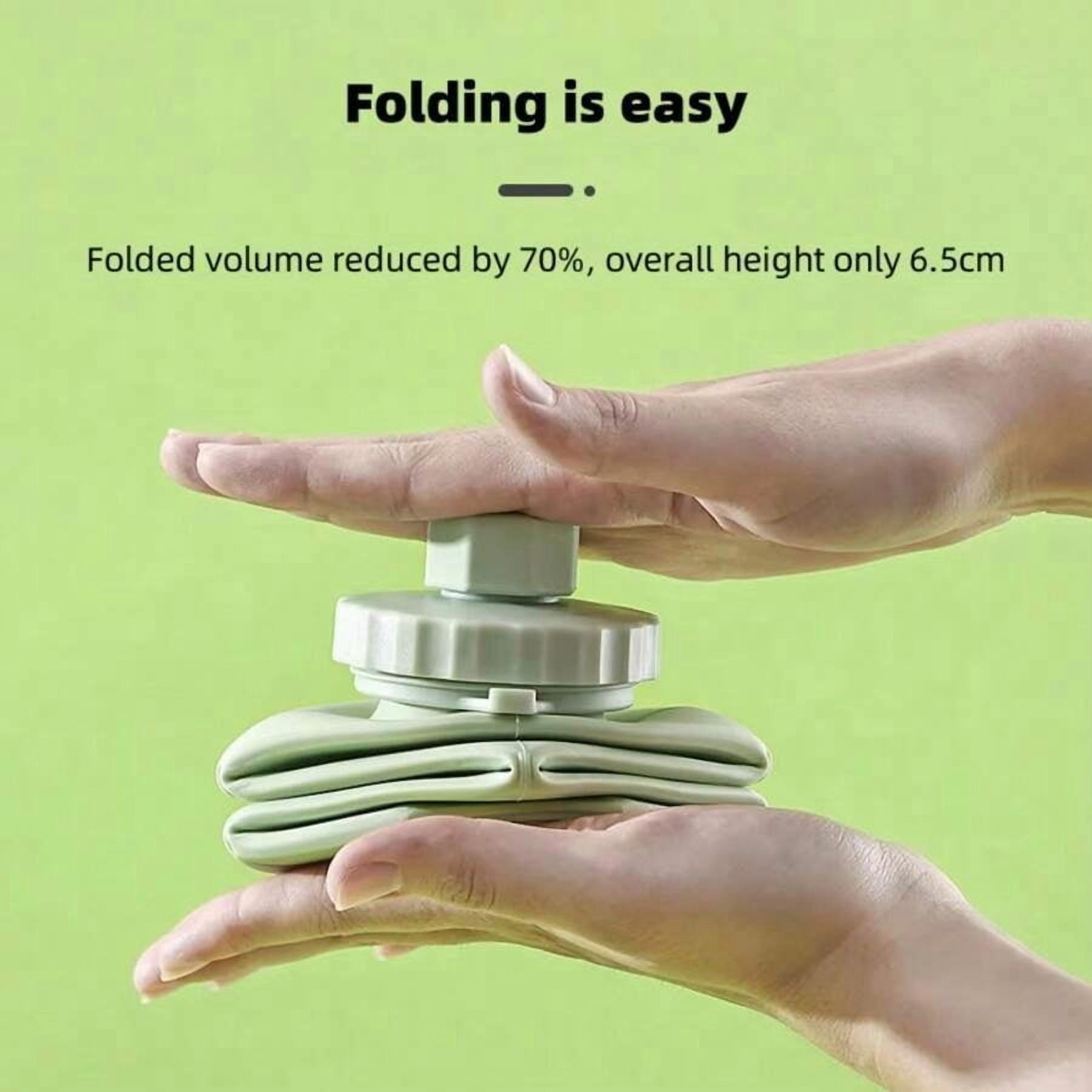 Collapsible Silicone Water Bottle, BPA-Free Reusable Foldable Bottle for Travel Camping Gym