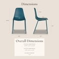 thumbnail image 3 of Poly & BARK Isla Modern Kitchen Chairs Set of 4 - Plastic Dining Chair with Metal Legs - Quick Assembly Simple Cafe Chairs Plastic for Indoor or Outdoor - Ocean Teal, 3 of 5