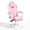 Pink (Wide Seat), variant on Magshion Ergonomic Gaming Chair with Headrest, Lumbar Support & Footrest - Adjustable Reclining Computer Chair for Adults, High Back Office Desk Chair, 350lbs Capacity, Black
