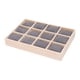 thumbnail image 5 of Caja de joyería con 12 compartimentos para relojes y adornos de madera para hombres y mujeres. Almohada gris, 5 of 9
