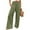 Army Green, variant on VDJ Women's Casual Wide Leg Pants Summer Boho High Waisted Beach Palazzo Trousers Flowy Lounge Pant Size XL