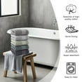 thumbnail image 6 of 5 Pcs Bath Towels Set, Thick Soft Absorbent Towel Set, Cotton Blend, Ultra Soft, Quick Drying, Modern Minimalist, Family Bathroom, Daily Use, Luxurious Spa Experience TOPLIU, 6 of 8