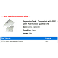 thumbnail image 2 of Expansion Tank - Compatible with 2003 - 2005 Audi Allroad Quattro BAS 2004, 2 of 2