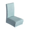 thumbnail image 4 of 2 piezas cubierta de silla elástica poliéster boda de decoración para hogar azul lago Soledad Stretch Seat Chair Cover, 4 of 8