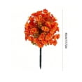 thumbnail image 3 of Artificial Flower Bundle 45cm, Faux Mum Topiary with Ground Stake for Outdoor Garden, Fall Orange Flowers for Porch Patio Yard Decor, UV Resistant Fake Flowers for Halloween Thanksgiving, 3 of 9