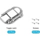 thumbnail image 5 of Toggle Catch Lock (60mm x 33mm) 4Pcs, Iron Hasp Latches - for Cabinets Boxes Suitcases, Silver Tone, 5 of 5