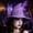 Purple, variant on Yaayu 1Pc Knitted Cotton Gauze Halloween Wizard Witch Hat, Adult Pointed Magician Hat, Red