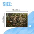 thumbnail image 2 of BaHomeck placemats Set of 4 Adorable Kittens Sitting In The Middle Of Wildflowers And Daisies Cotton Linen rectangle Placemats for Kitchen Dining Table Indoor,Outdoor,18*12inch, 2 of 4