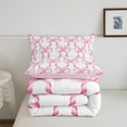 thumbnail image 5 of Erosebridal King Pink Bowknot Comforter Sets,Cute Princess Bedding Set,Pink Bow Down Comforter,Romantic Sweet Bow Reversible Bed Set with 2 Pillowcases Warm, 5 of 7