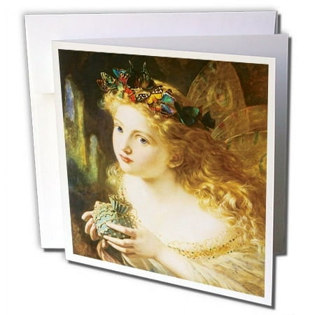 3dRose Take the Fair Face of Woman, Sophie Anderson Fantasy Fairy Painting - Greeting Cards, 6 by 6-inches, set of 12