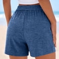 thumbnail image 7 of CQONEPT Flowy Summer Shorts for Women High Waisted Wide Leg Knitted Wide Leg Soft Pajama Shorts Vacation Outfits Blue S, 7 of 7
