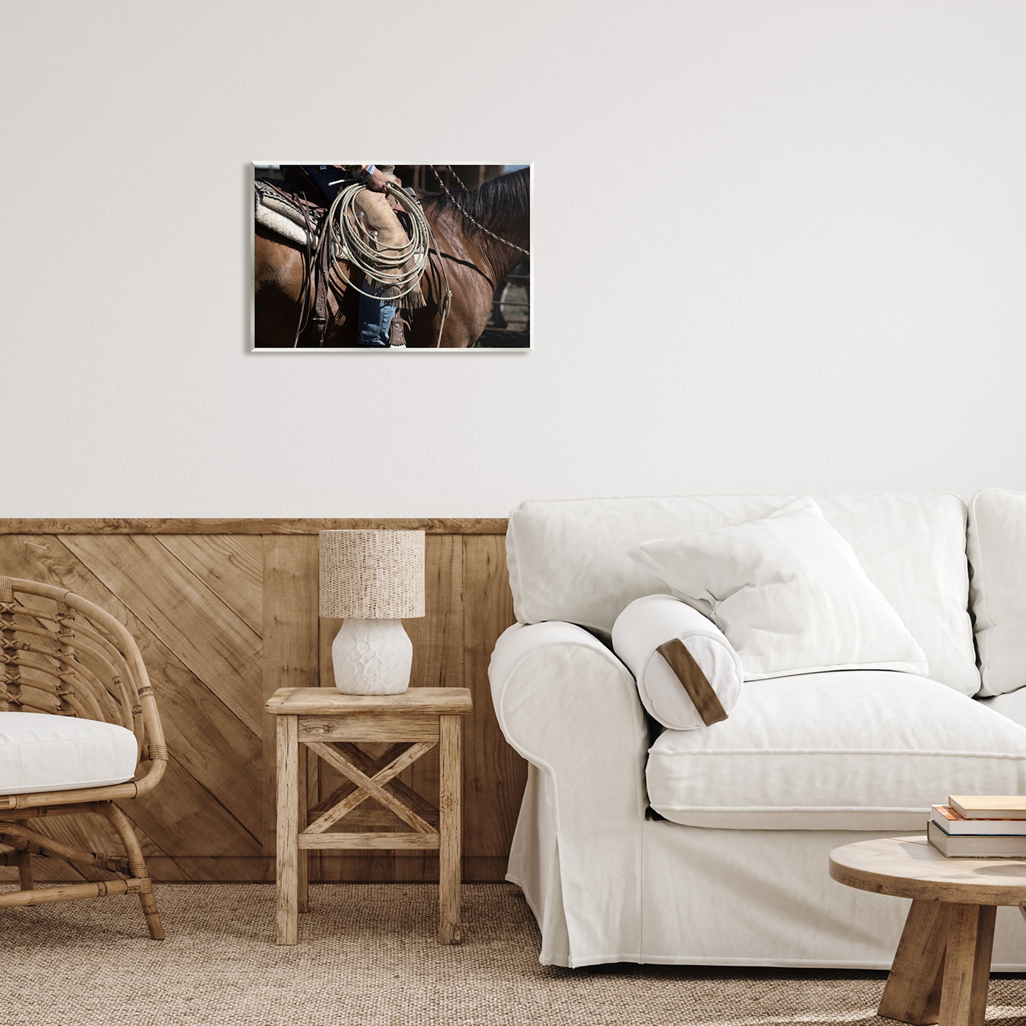 Stupell Industries Southwestern Cowboy & Lasso Beauty & Fashion Photography Unframed Art Print Wall Art, 19 x 13