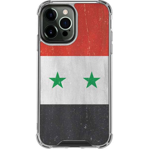 Skinit Countries of the World Syria Flag Distressed iPhone 13 Pro Max Clear Case