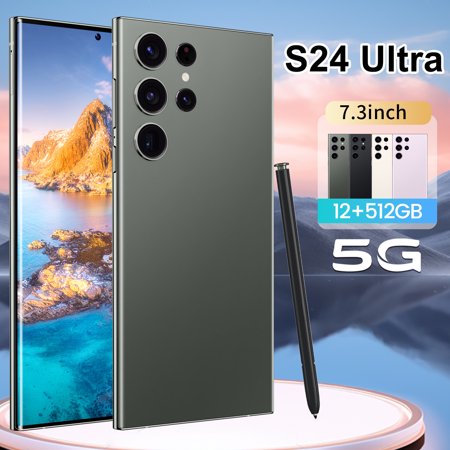 New 7.3 Inch 5g Mobile phone android 14 12+512GB Dual SIM dual standby