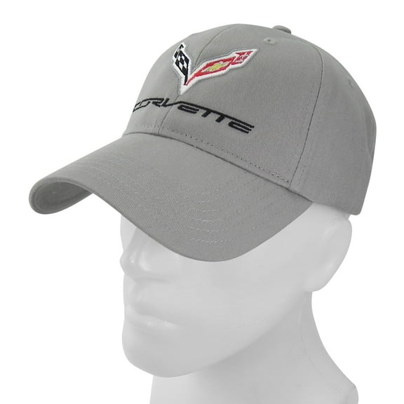 Chevrolet Corvette C7 Logo Gray Baseball Hat