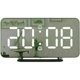 thumbnail image 1 of Noir Réveil Numérique, Réveil LED Miroir Horlogue Digital Réveil de Chevet Réveil Matin LED Moderne avec Ports USB, Luminosité Réglable, pour Maison, Bureau, l’Hôtel, Smart Mobile Power Kuyhfg Bienvenido a Kuyhfg, 1 of 5