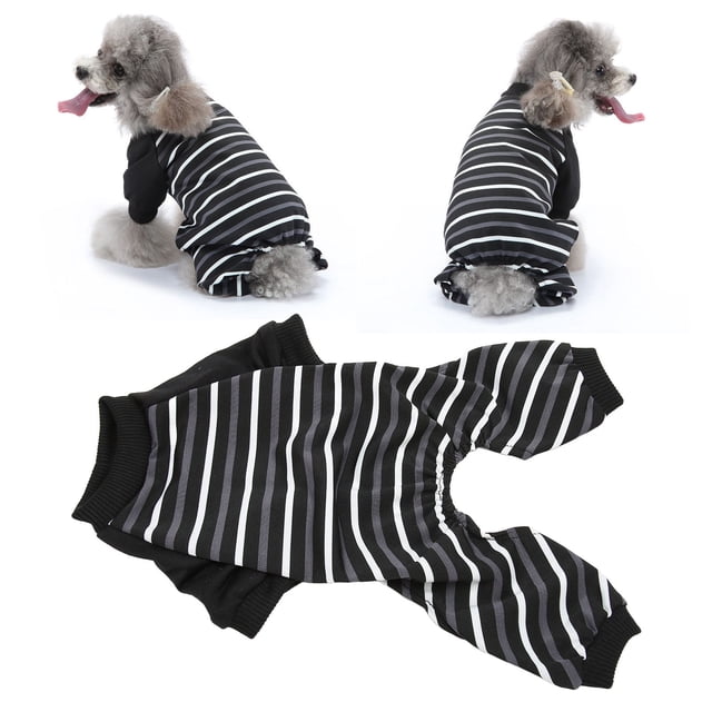 Ropa Para Mascotas, Pijamas Ligeros Y Cálidos Para Perros De 4 Patas, Suaves A Rayas Para Exteriores Para Mascotas