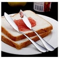 thumbnail image 7 of Casewin Butter Knives Set of 4, Cheese Knife, Cheese Spreaders, 5.7 inches Cute Mini Stainless Steel Kitchen Knives for Toast Sandwich Cake Bread Breakfast(Silver), 7 of 7