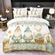 thumbnail image 1 of Juego de cama infantil de Pascua de 3 piezas | Funda nórdica y fundas de almohada con estampado de conejo y huevo | Microfibra suave (tamaño individual/matrimonial/queen) | Lavable a máquina para, 1 of 6
