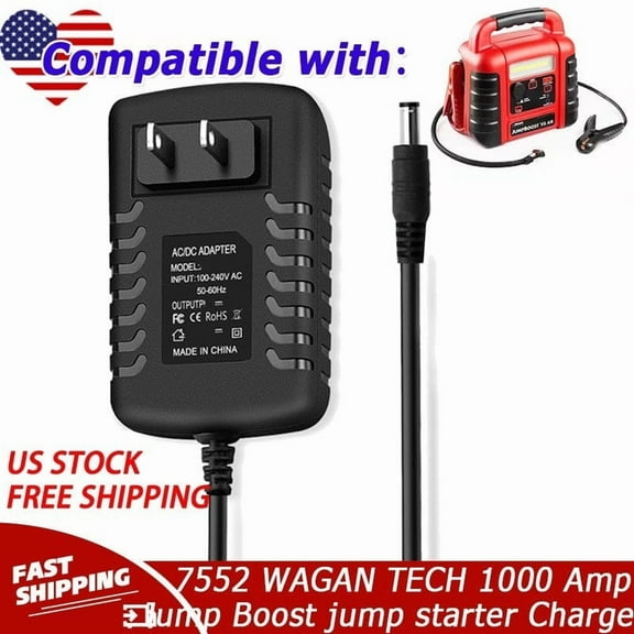 WALL Charger AC adapter Compatible with 7552 WAGAN TECH 1000 Amp Jump Boost jump starter
