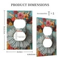 thumbnail image 3 of Balery Vintage Colorful Floral Cow for Duplex Wall Plates Kit, Electrical Outlet Covers, Standard Size 1-Gang 5.0" x3.0", Electric Receptacle Plug Covers-Style S, 3 of 6