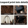 thumbnail image 4 of Leopard Tote Bag for Women Cheetah Shoudle Purse Brown Vintage Hobo Bag Large Capacity Tote Bag for Work, 4 of 6