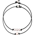 thumbnail image 1 of Nvzi Collar de 2 piezas con una sola perla de agua dulce y gargantilla de 3 perlas de agua dulce en cordón de cuero negro, 1 of 5