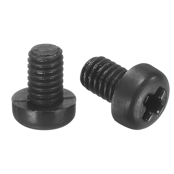 20Pcs M4x6mm Threaded Nylon Phillips Cross Pan Head Machine Screws Bolts Black