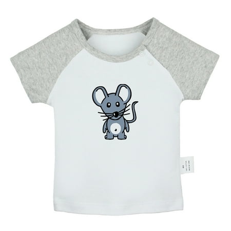 

Little Baby Cute T shirt For Baby Newborn Babies Animal Mouse T-shirts Infant Tops 0-24M Kids Graphic Tees Clothing (Short Gray Raglan T-shirt 18-24 Months)
