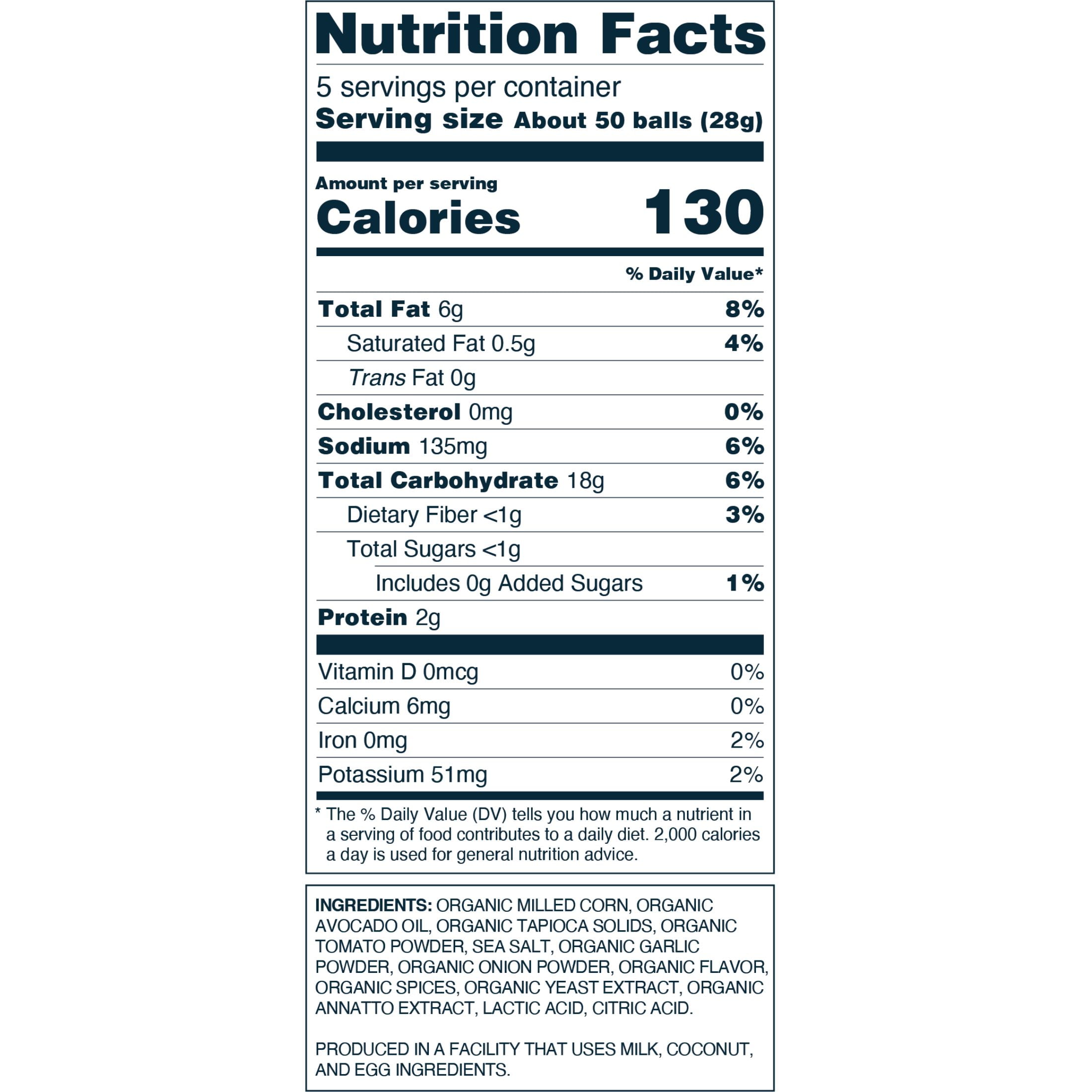 LesserEvil Organic Non-Dairy Space Balls, Pizza, 5 oz