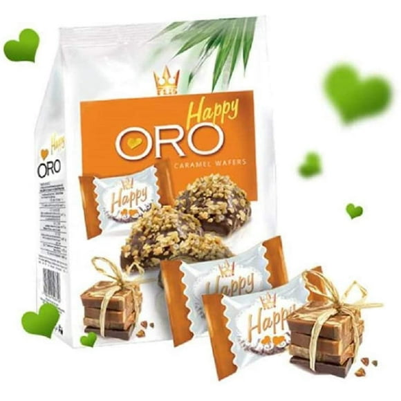 Flis Happy ORO - Wafers with Caramel Cream Filling 140g (Pack of 2)