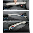 thumbnail image 5 of Leather Car Seat Gap Filler Universal for Car Truck SUV to Block The Gap Between Seat and Console Stop Things from Dropping 2 Packs Beige, 5 of 14