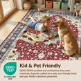 thumbnail image 4 of Design&I 8'x10' Washable Area Rug Snag-Free Boho Vintage Throw Border Ru Door Felpudo Entryway Scatter Backing for Dining Room, Large Office, Lounge, 4 of 7
