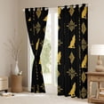 thumbnail image 3 of Feelyou Tribal Wolf Black Out Curtains, Boho Western Aztec Curtains Pack of 2 (42x63 Each), 3 of 6