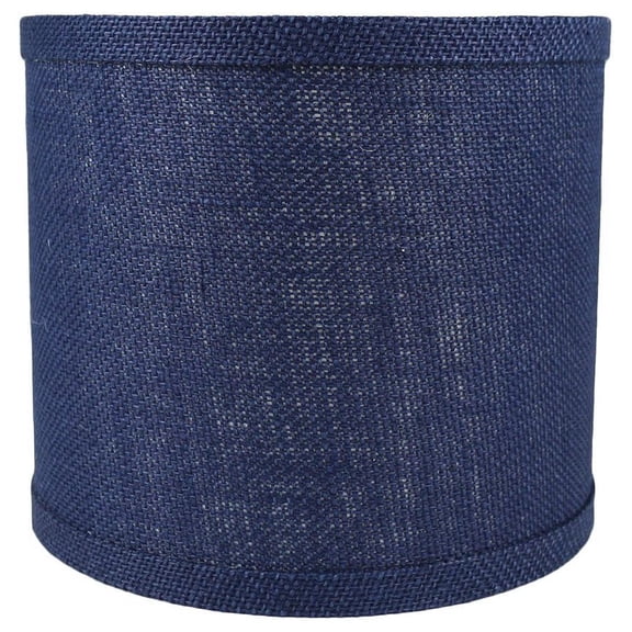 Urbanest Classic Drum Burlap Lamp Shade, 8x8x7", Navy Blue