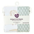 thumbnail image 3 of Parent's Choice 2-Piece Cotton Fitted Crib Sheets for Baby Boys and Girls, Safari, 3 of 8