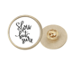thumbnail image 1 of Lento pero seguro. Broche de oro metálico circular, 1 of 3